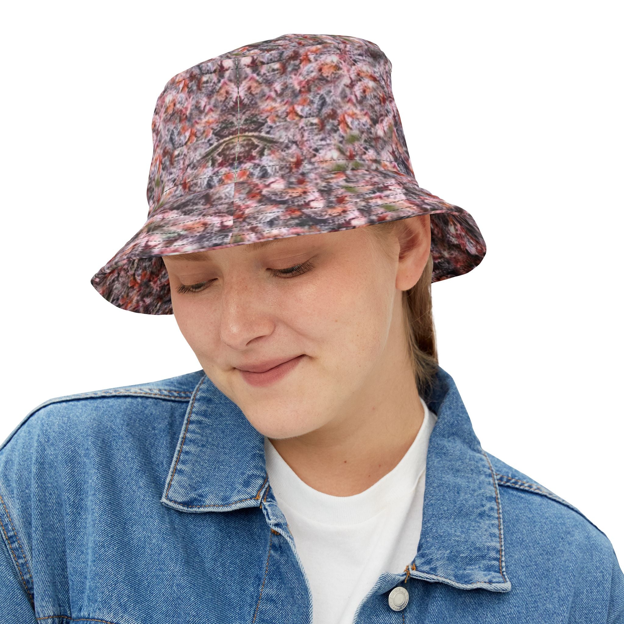 "Think Pink" Canna Zoom Frost Bucket Hat — 'If Ya Know" DL Design