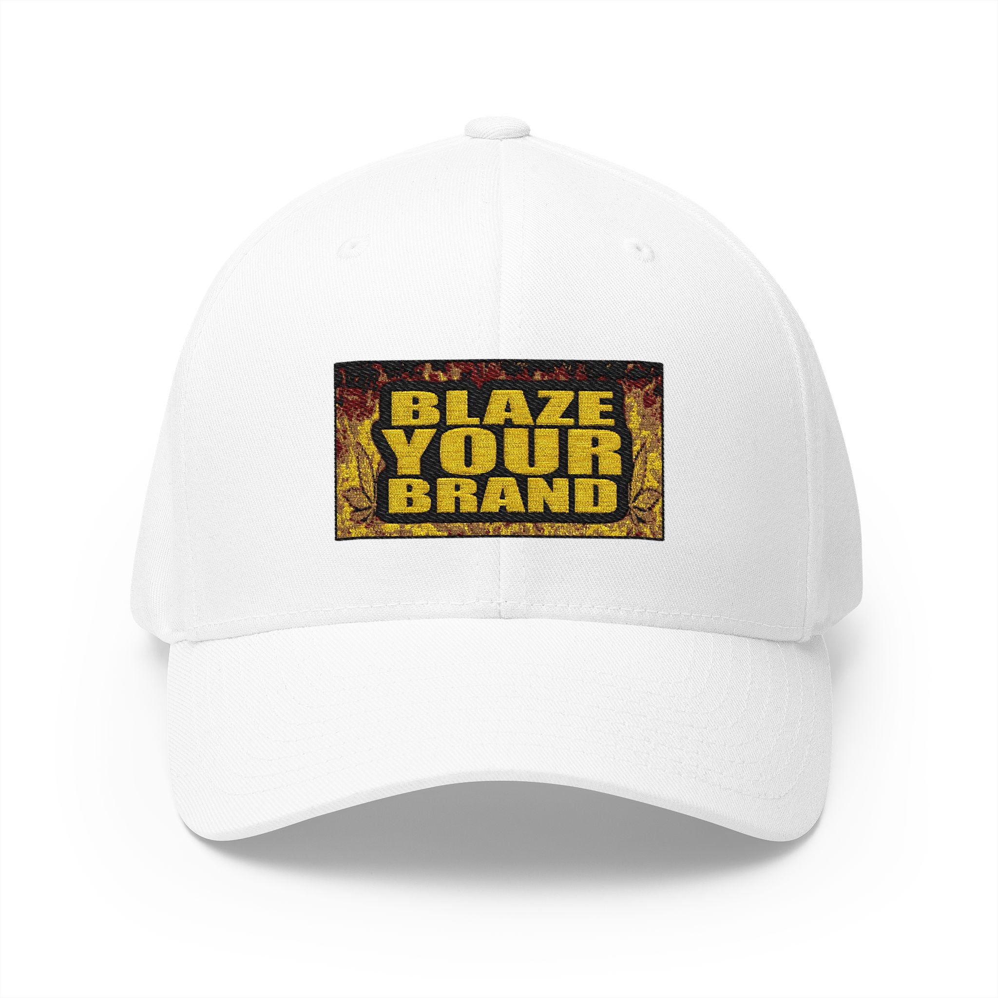 Embroidered 'Blaze Your Brand' Cap – Structured Closed-Back Baseball Hat