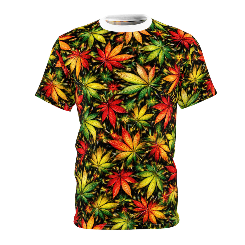 "Yes Rasta" Canna Leaf All-Over Print Tee - Xpress Design