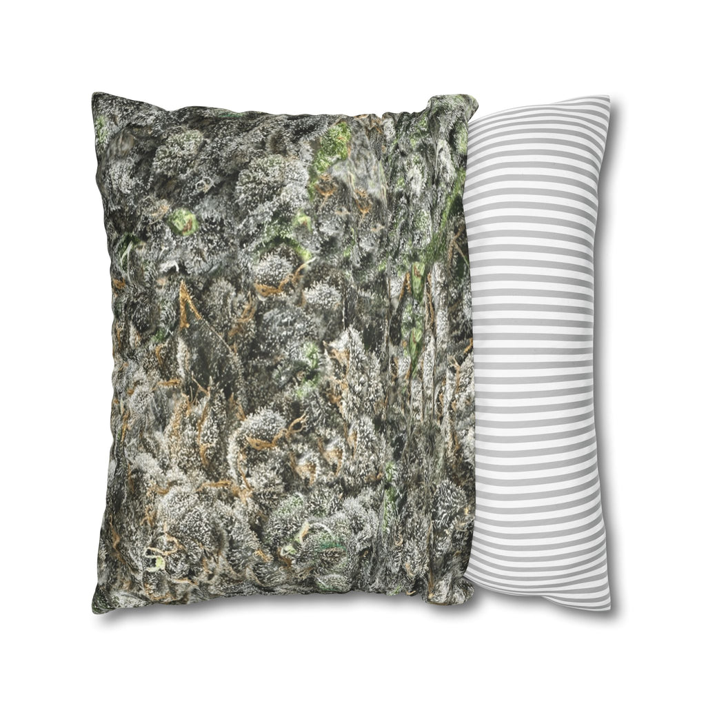 Faux Suede Pillow - Mossy Stone Texture Decorative Throw Pillowcase