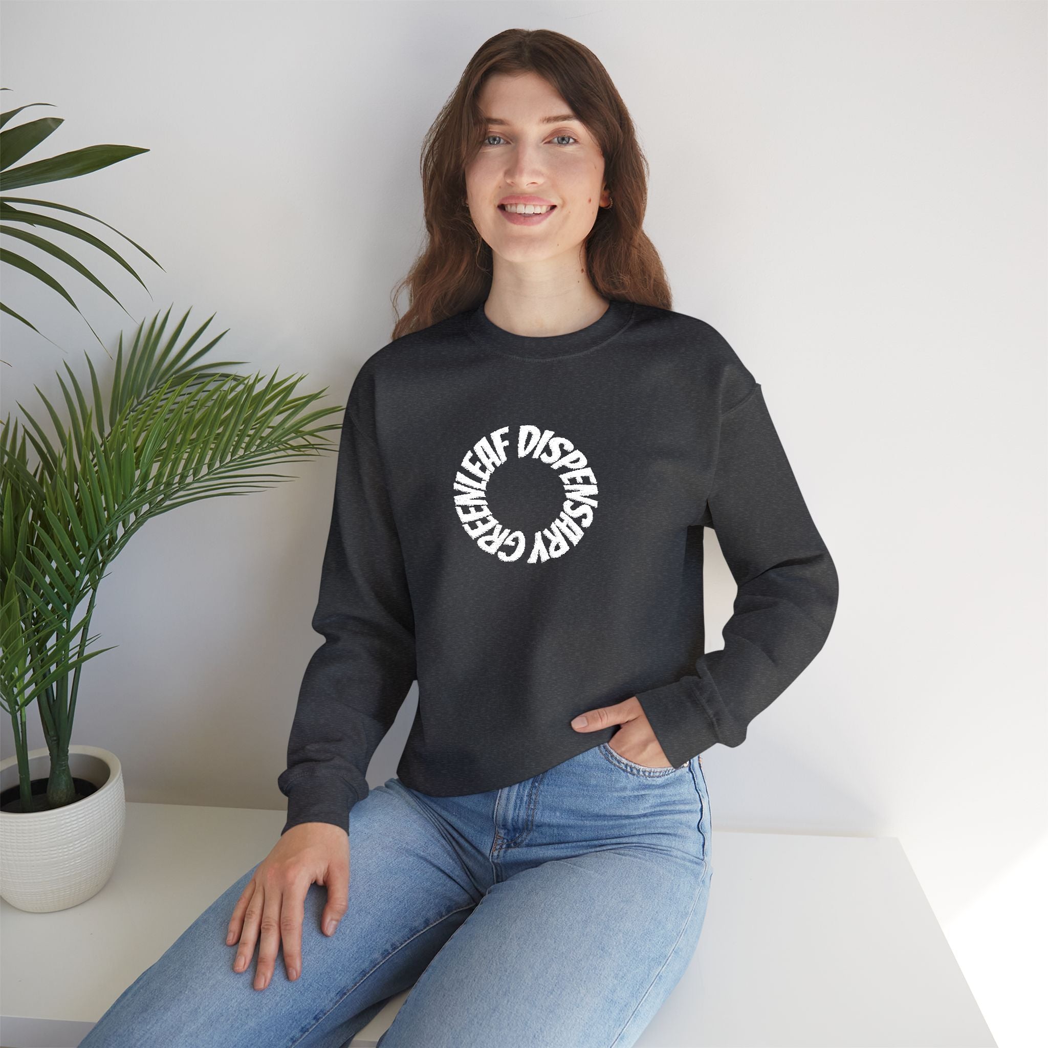 Crewneck Sweatshirt — 'Beach Days' Circular Graphic Pullover