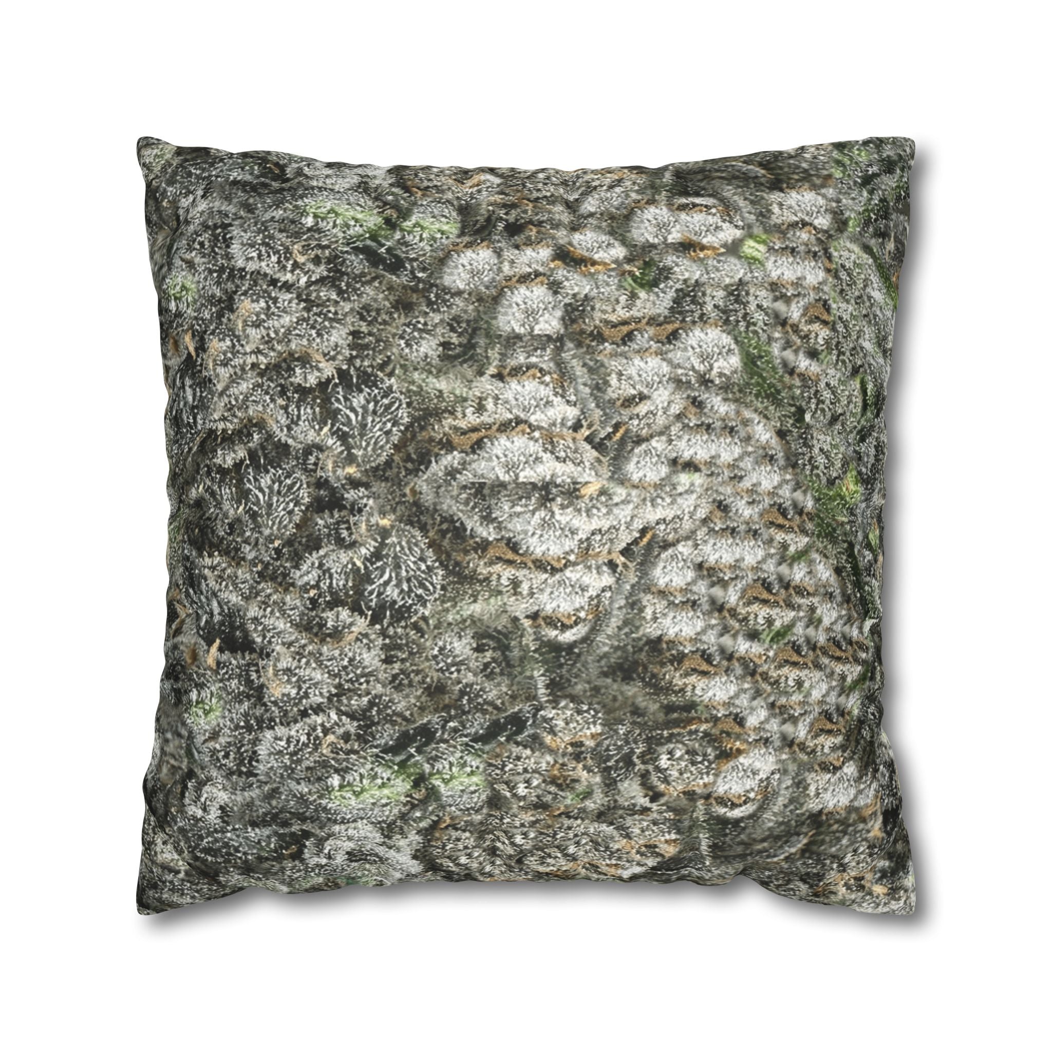 Faux Suede Pillow - Mossy Stone Texture Decorative Throw Pillowcase