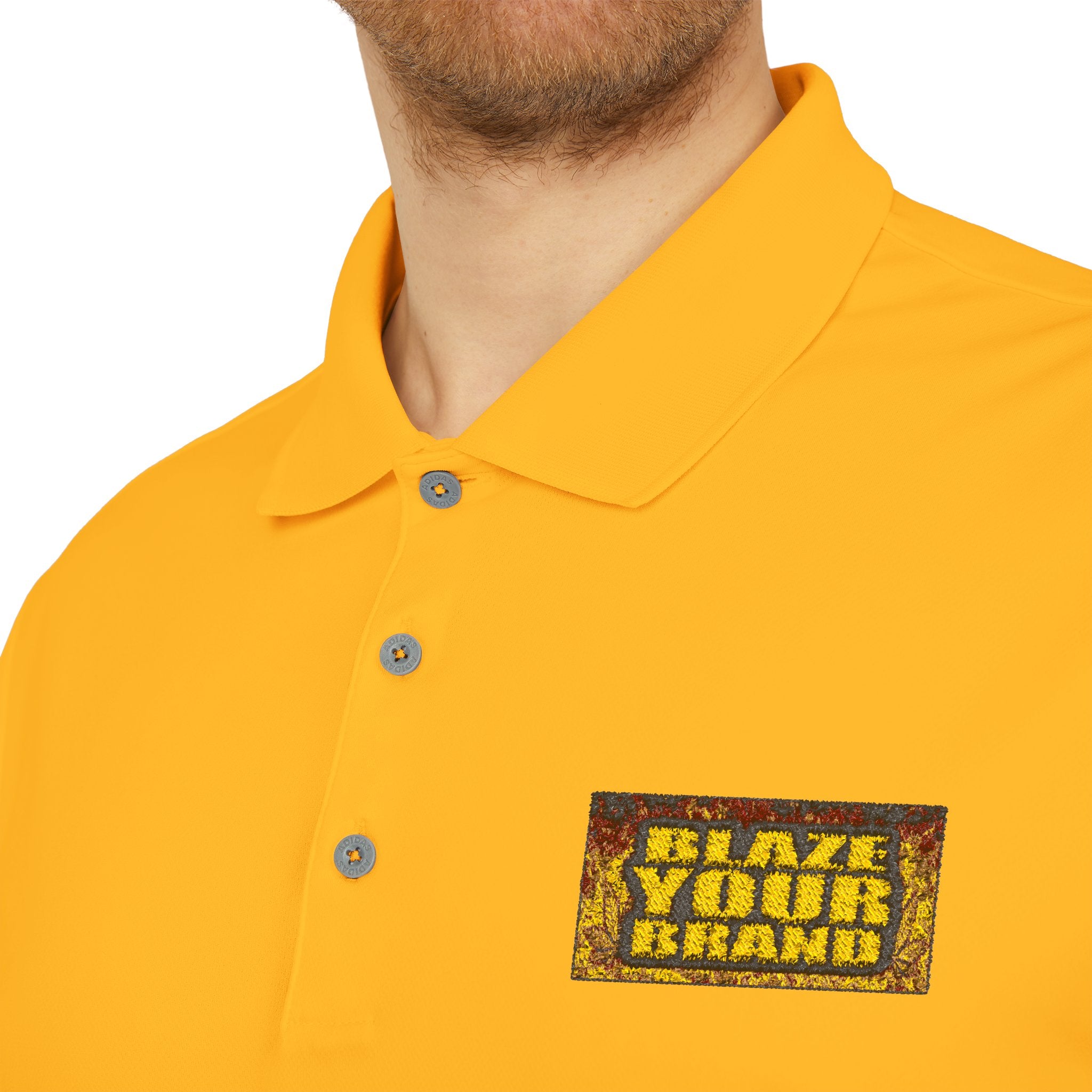 Performance Polo — 'Blaze Your Brand' Chest Logo
