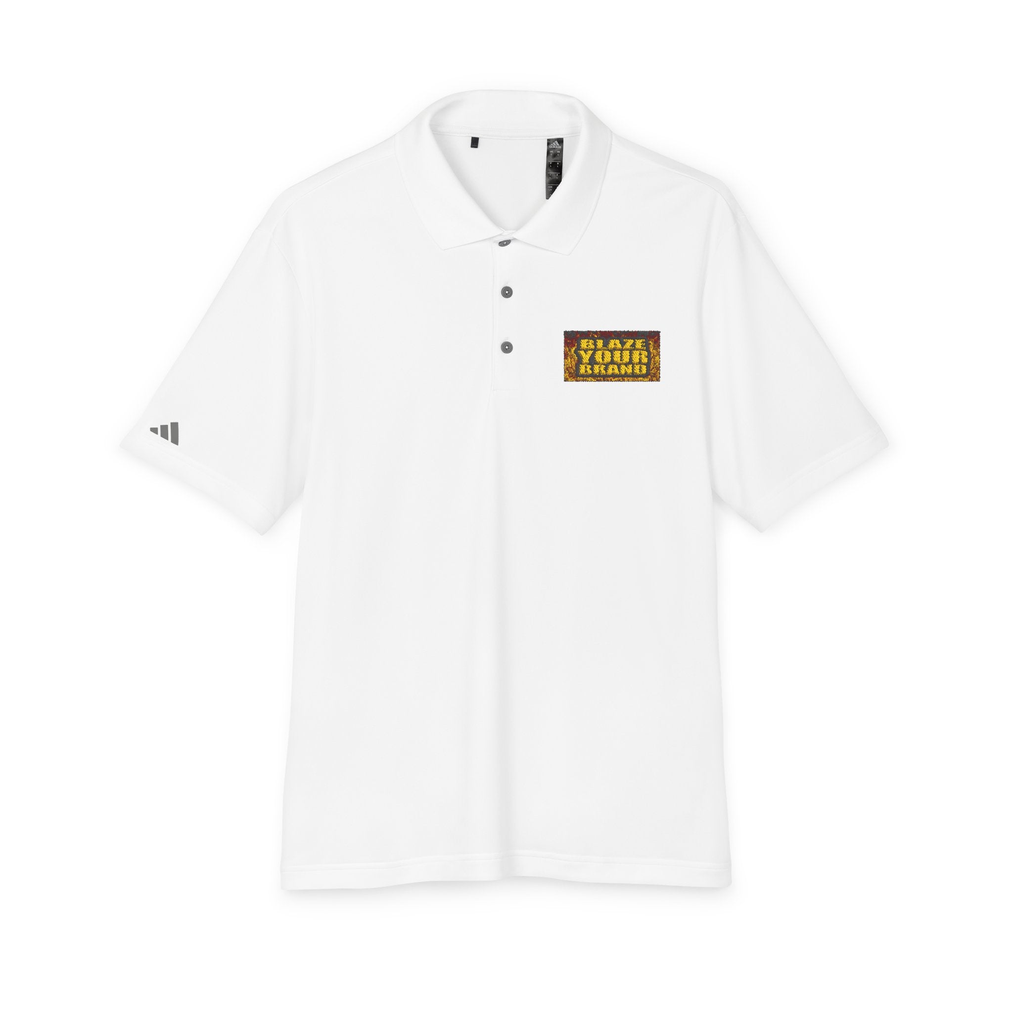 Performance Polo — 'Blaze Your Brand' Chest Logo