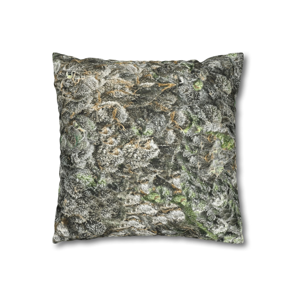 Faux Suede Pillow - Mossy Stone Texture Decorative Throw Pillowcase