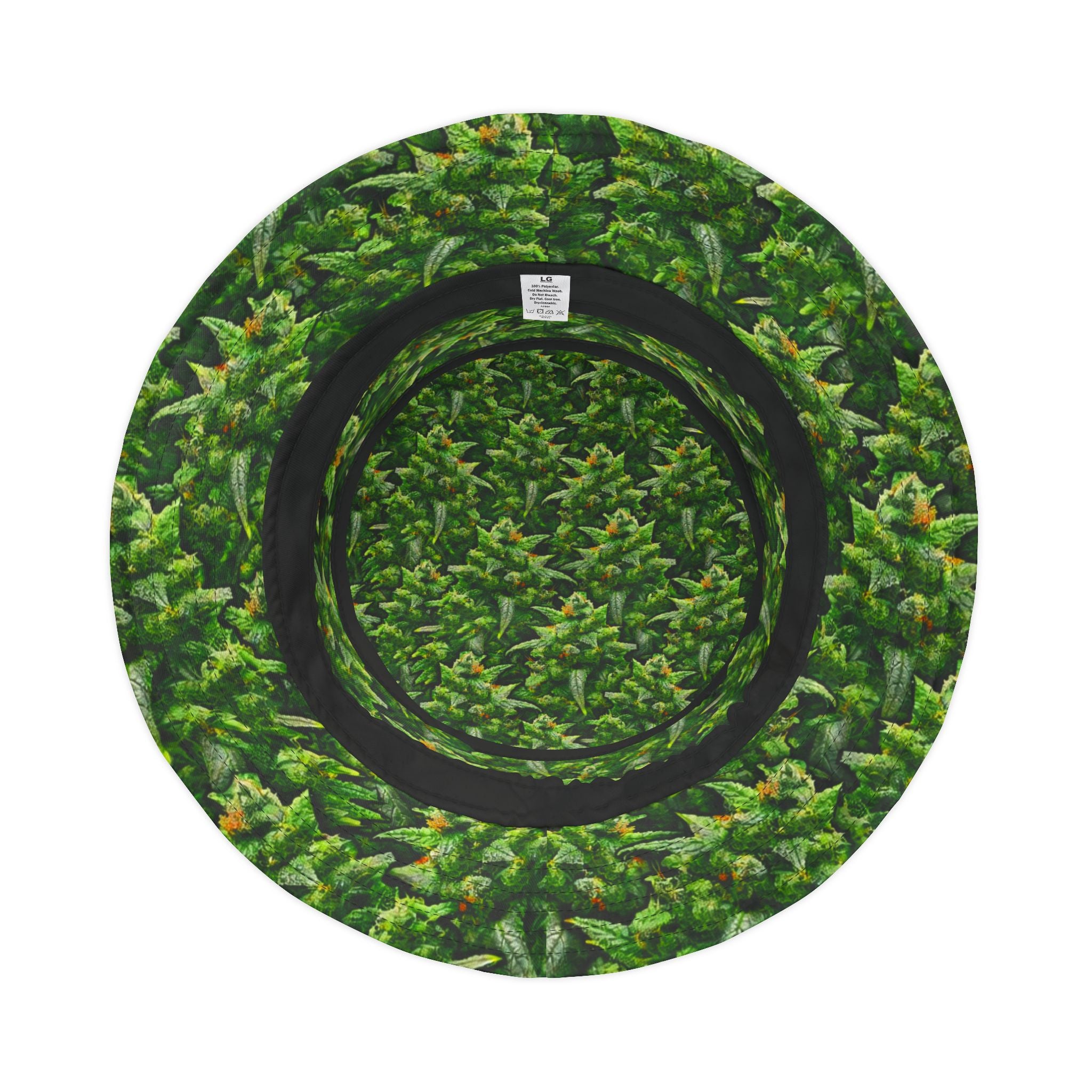 Cannabis Camo Bucket Hat — Subtle 'If Ya Know' Green Leaf Design