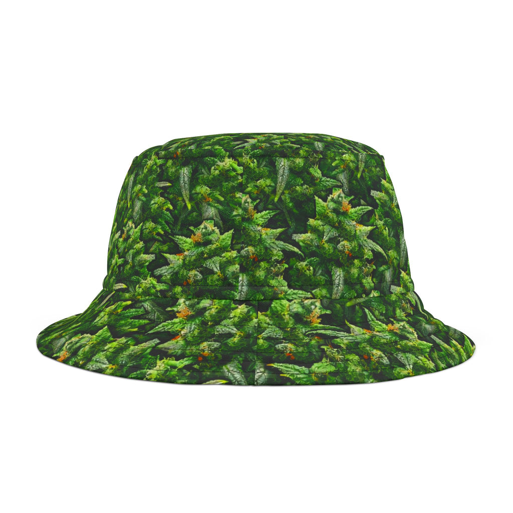 Cannabis Camo Bucket Hat — Subtle 'If Ya Know' Green Leaf Design