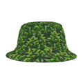 Cannabis Camo Bucket Hat — Subtle 'If Ya Know' Green Leaf Design