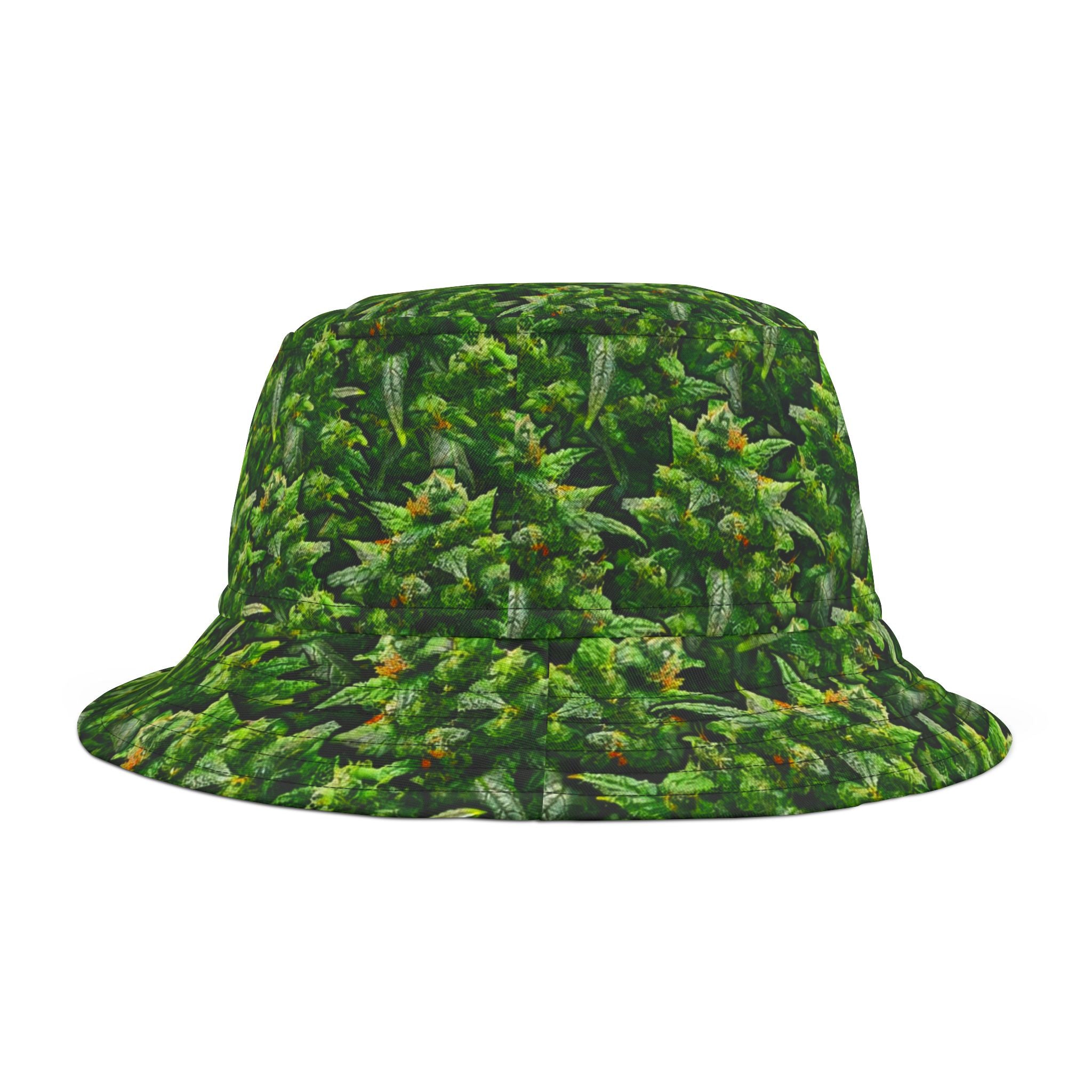 Cannabis Camo Bucket Hat — Subtle 'If Ya Know' Green Leaf Design