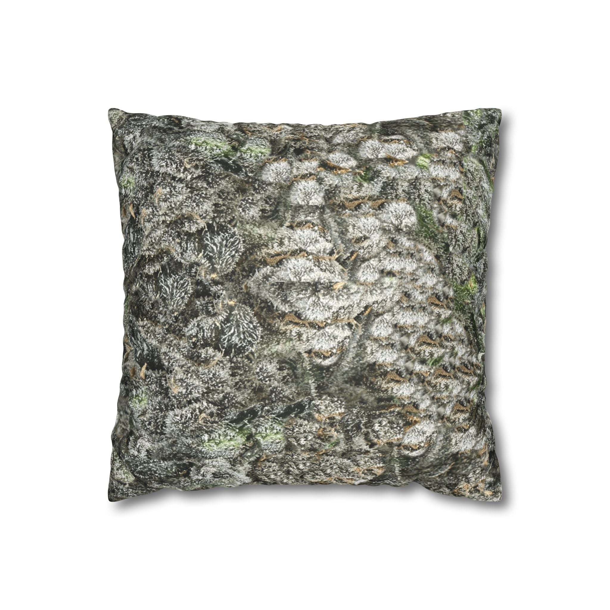 Faux Suede Pillow - Mossy Stone Texture Decorative Throw Pillowcase