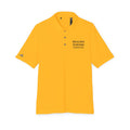 Healing Powers Polo Shirt — Minimalist White Performance Golf Polo