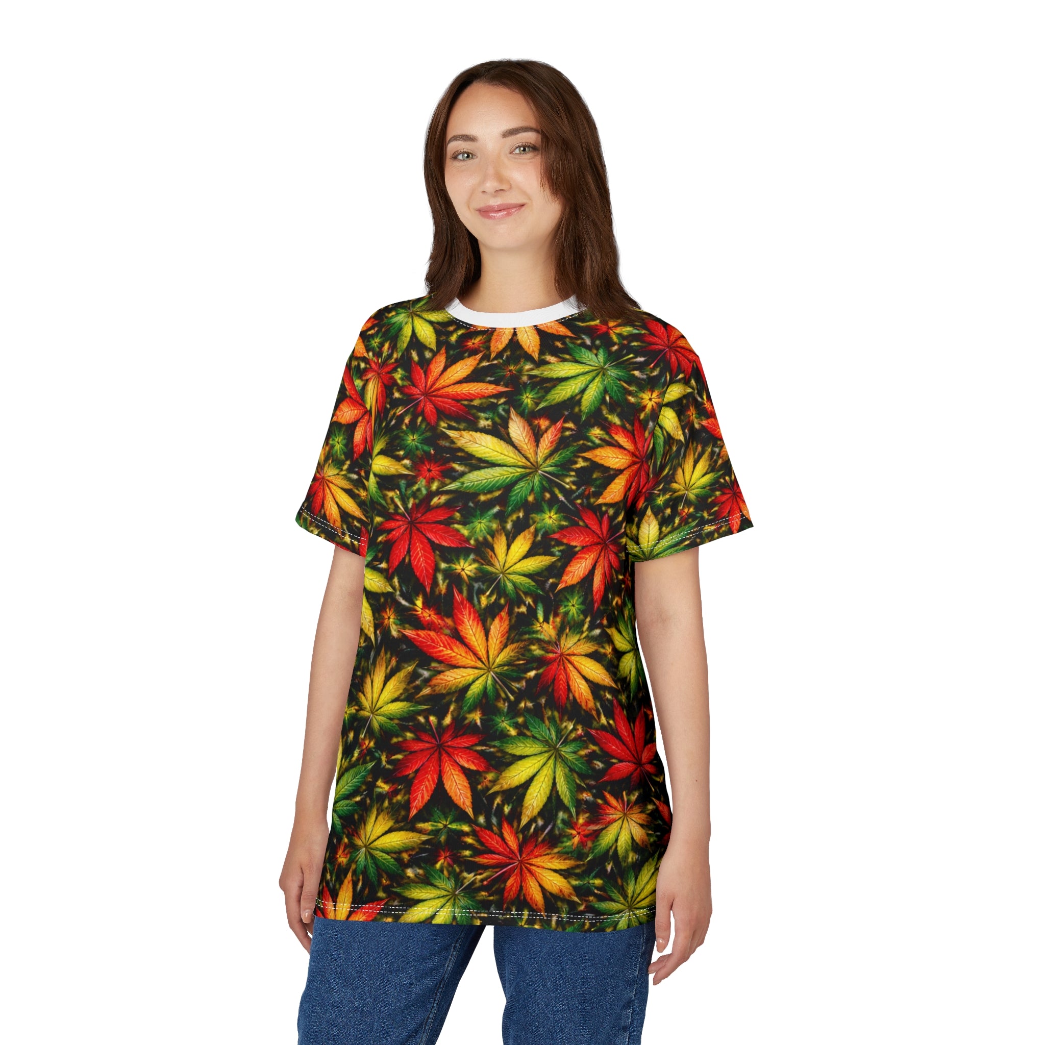 "Yes Rasta" Canna Leaf All-Over Print Tee - Xpress Design