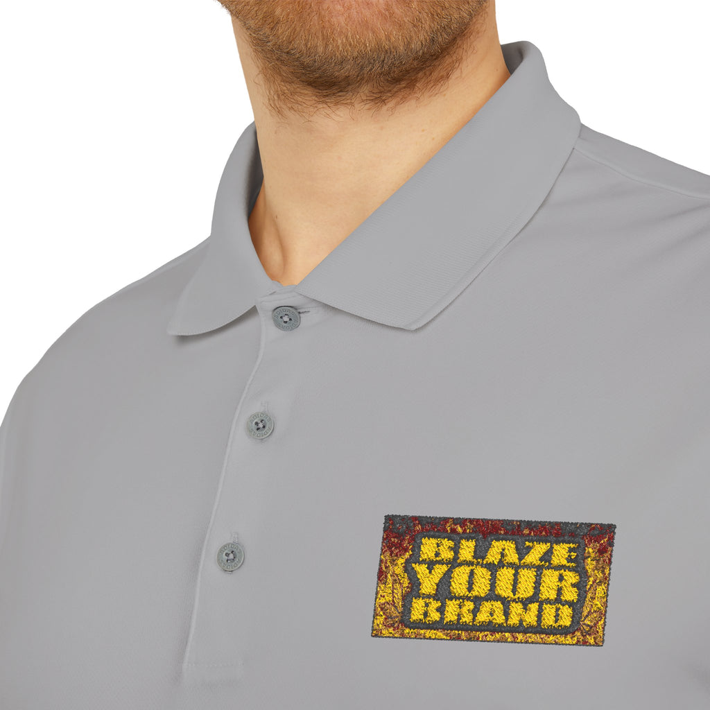 Performance Polo — 'Blaze Your Brand' Chest Logo