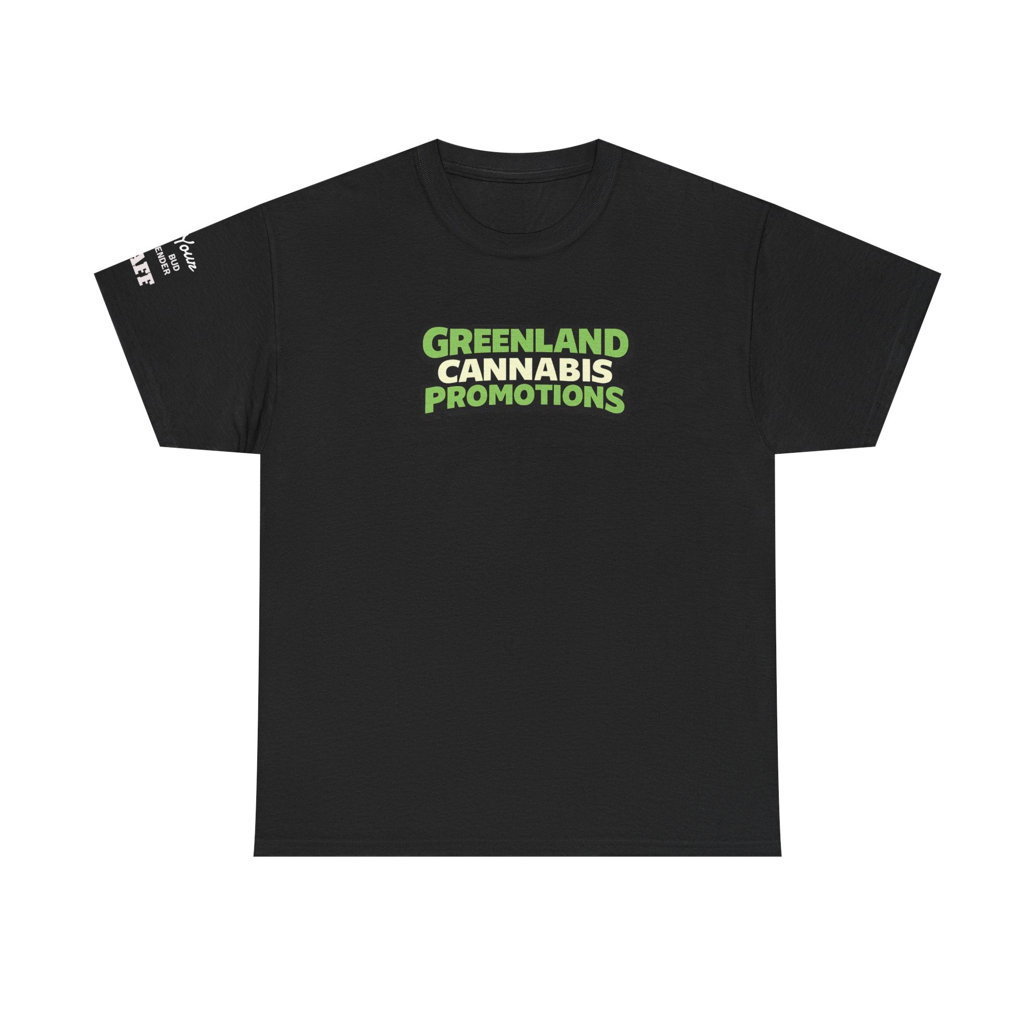 YOUR LOGO Promotions T-Shirt — Double Imprint Tee for staff or customers