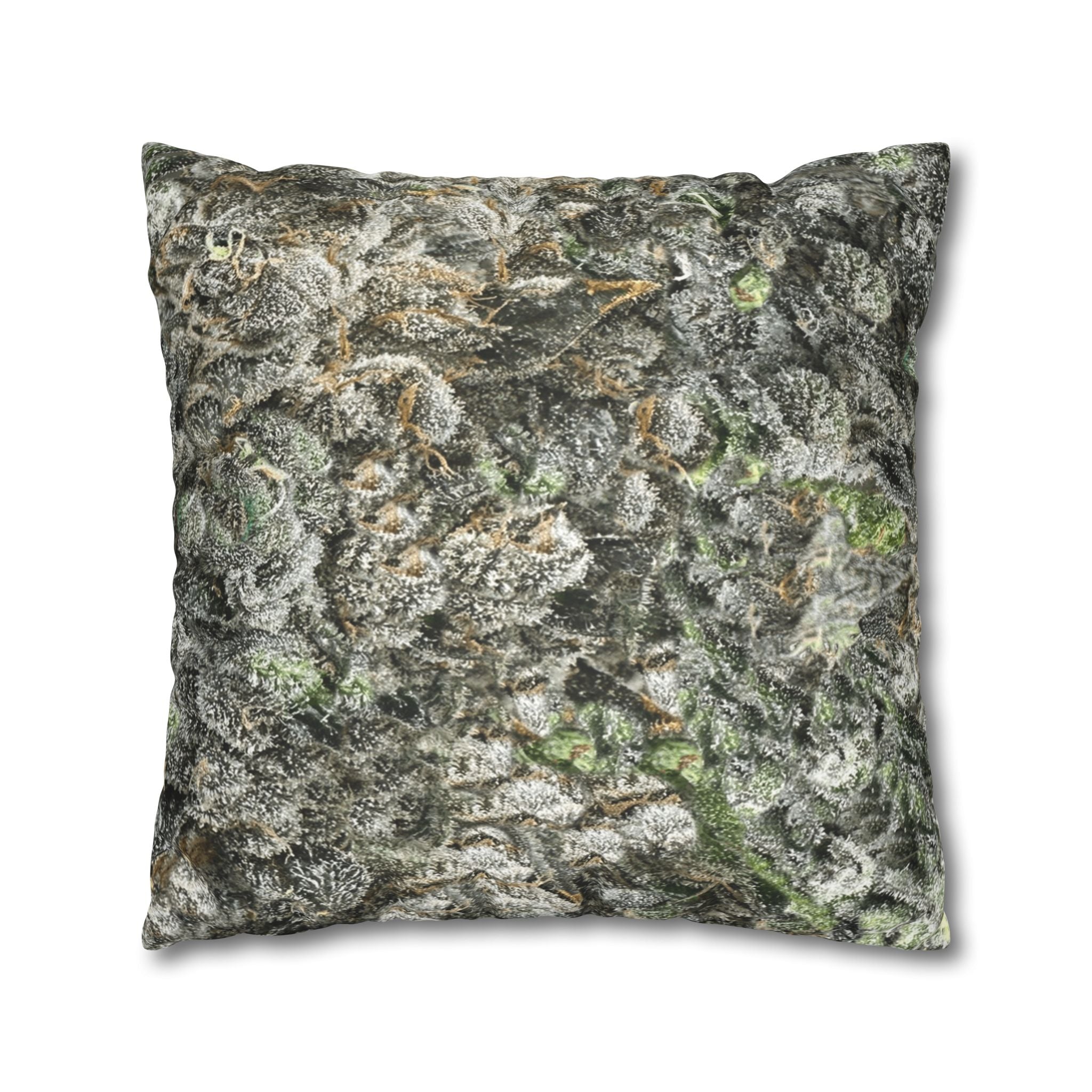 Faux Suede Pillow - Mossy Stone Texture Decorative Throw Pillowcase