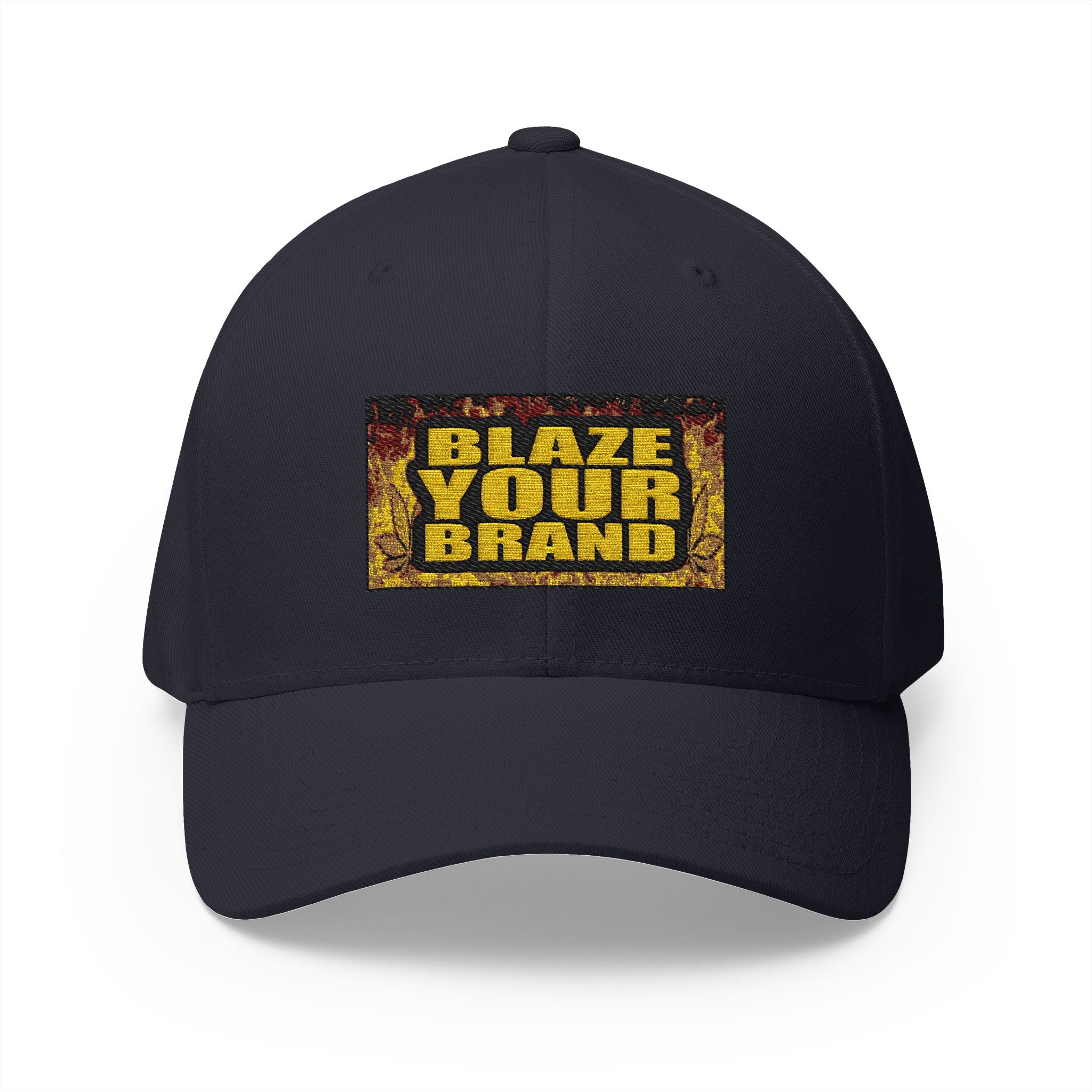 Embroidered 'Blaze Your Brand' Cap – Structured Closed-Back Baseball Hat