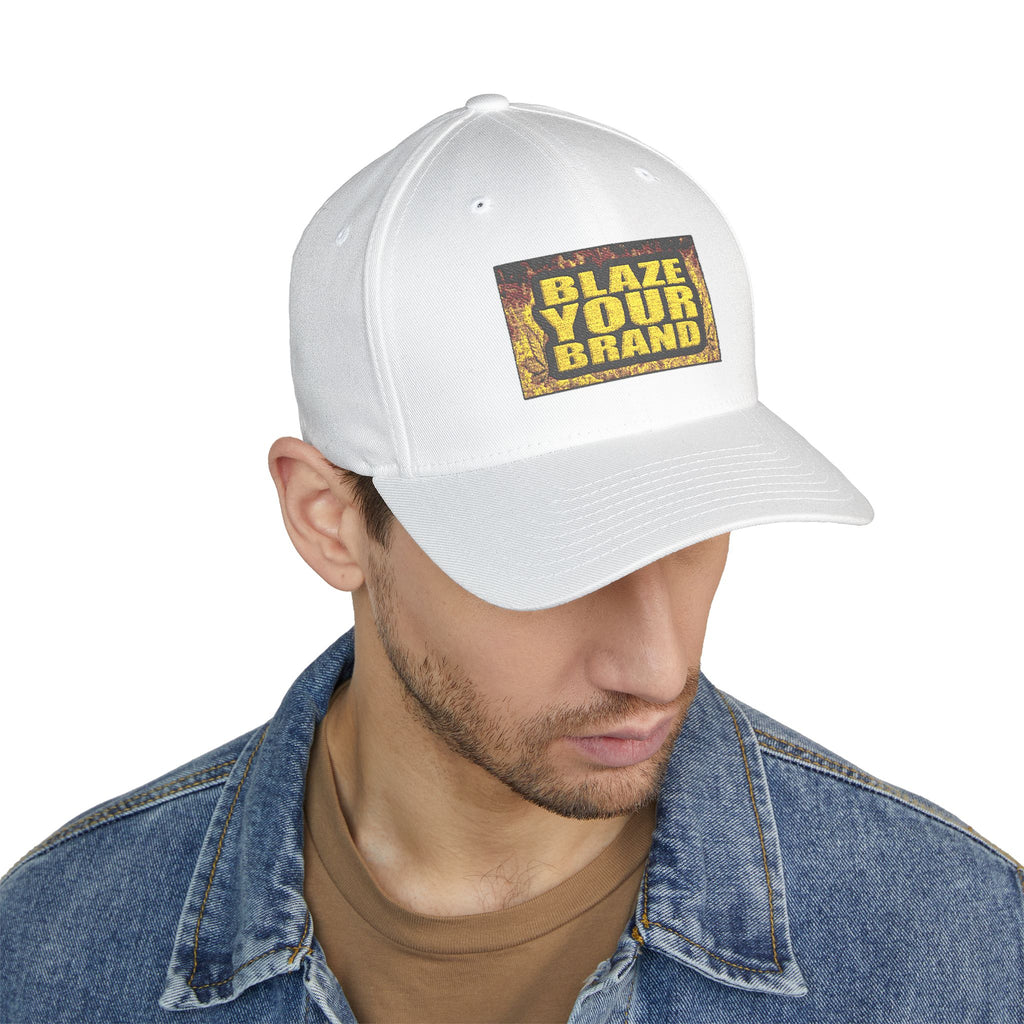 Embroidered 'Blaze Your Brand' Cap – Structured Closed-Back Baseball Hat