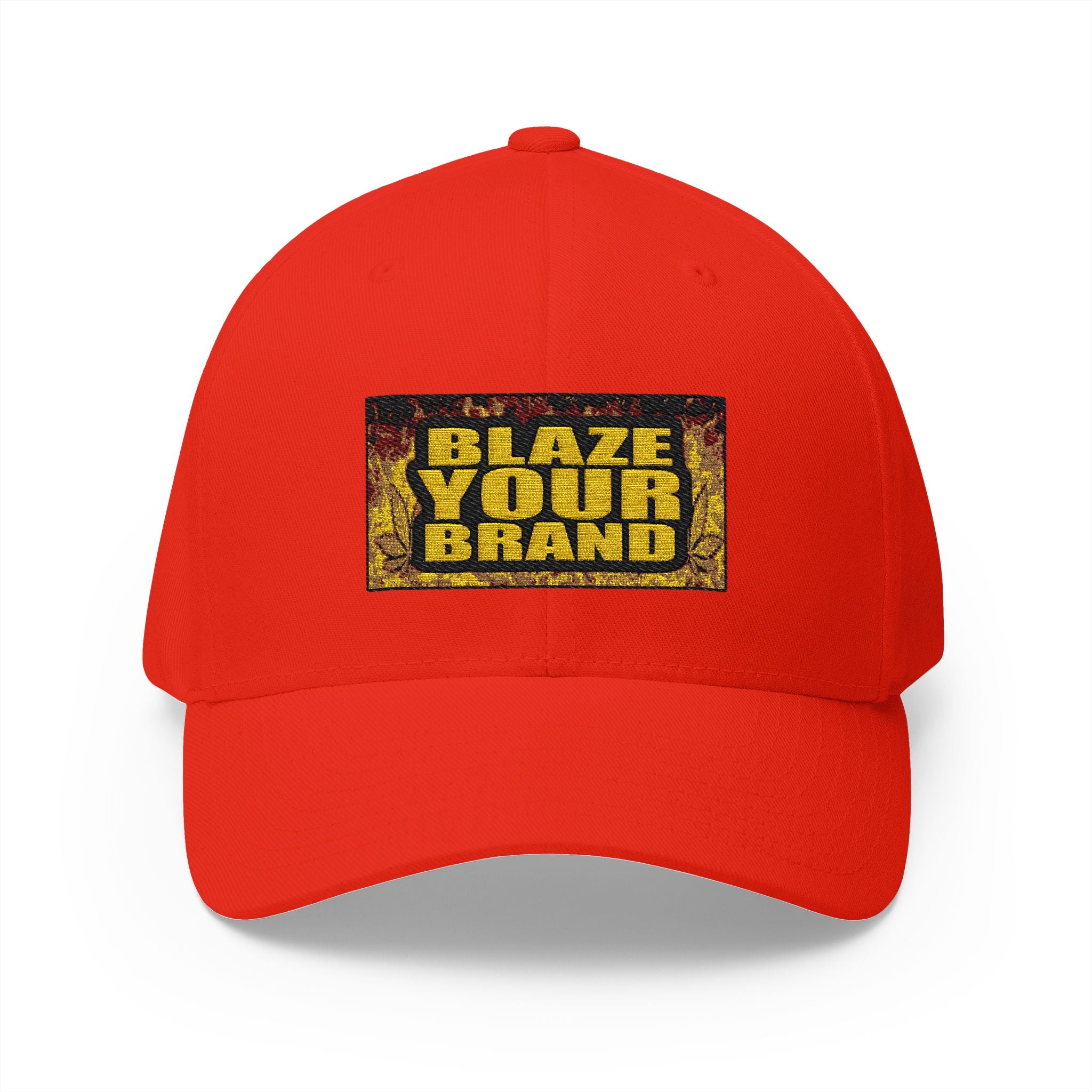Embroidered 'Blaze Your Brand' Cap – Structured Closed-Back Baseball Hat