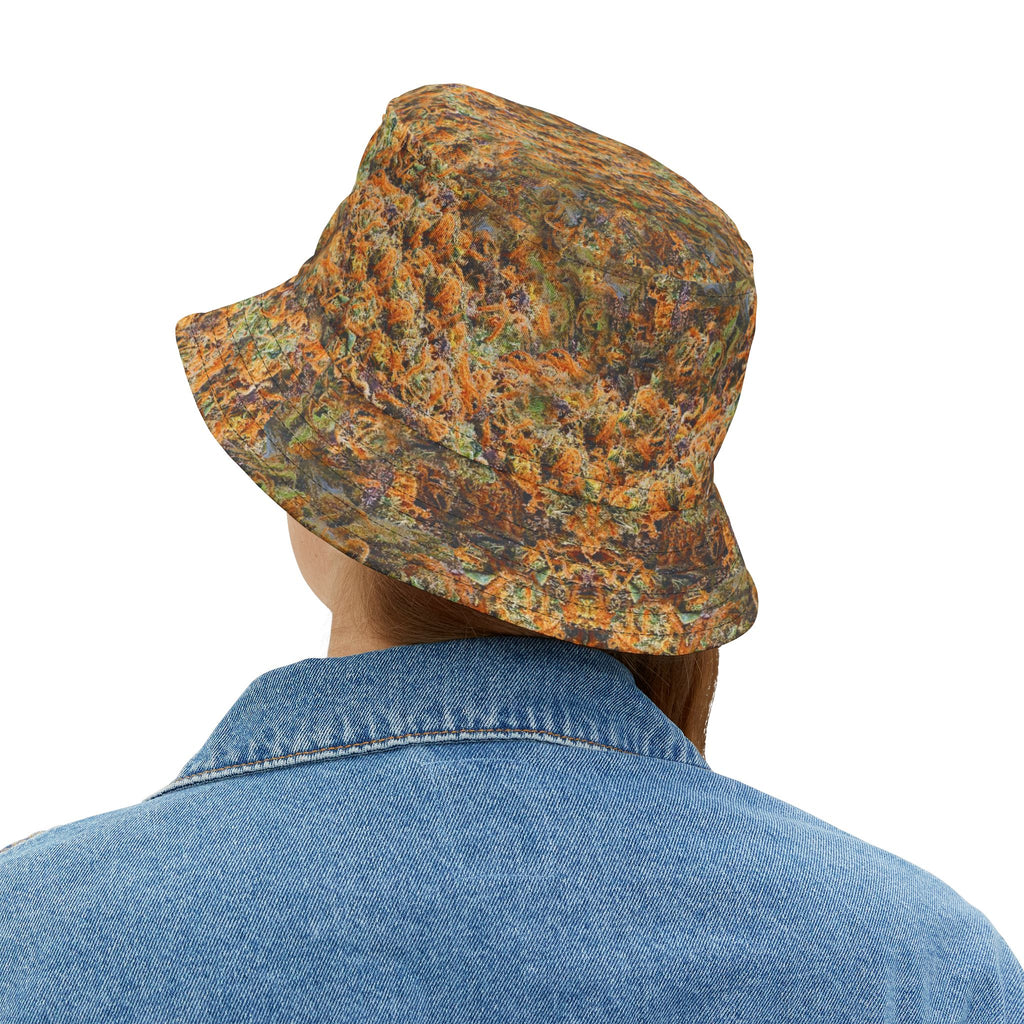 "Orange-A-Tang" Canna Zoom Frost Bucket Hat — 'If Ya Know' Hairy DL Design