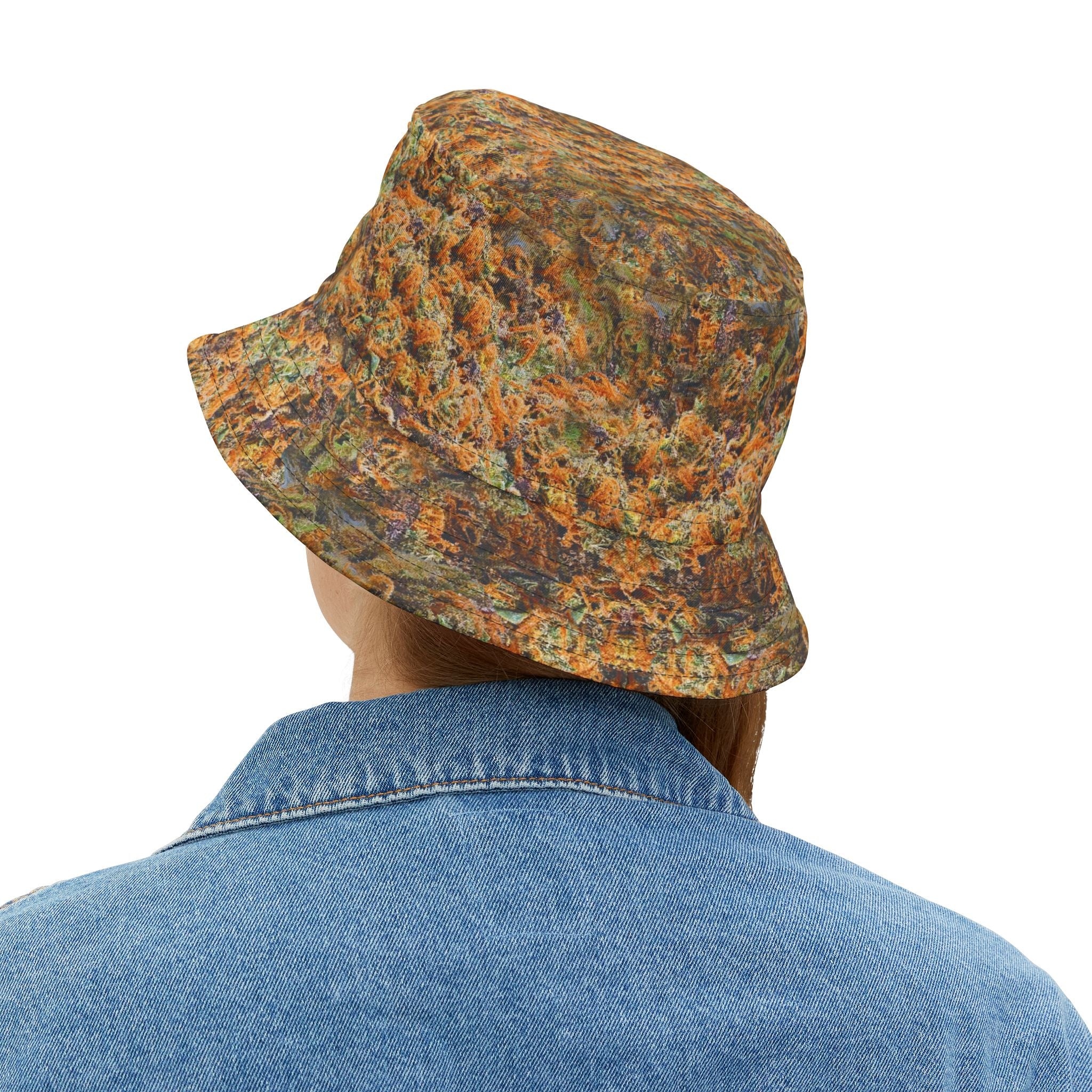 "Orange-A-Tang" Canna Zoom Frost Bucket Hat — 'If Ya Know' Hairy DL Design