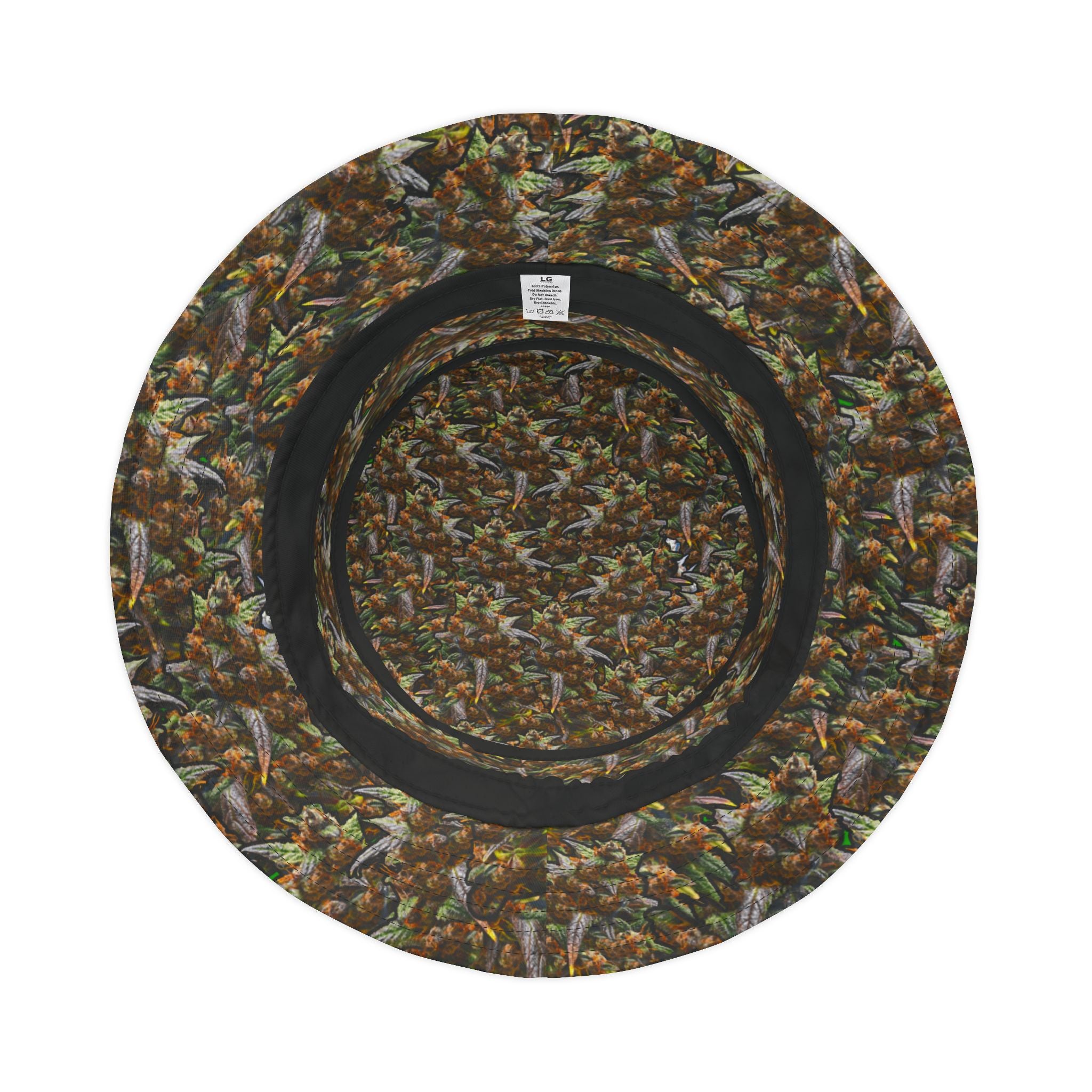 "Canna Camo" Bucket Hat — Subtle 'If Ya Know' Brown Leaf Design