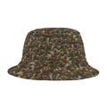"Canna Camo" Bucket Hat — Subtle 'If Ya Know' Brown Leaf Design