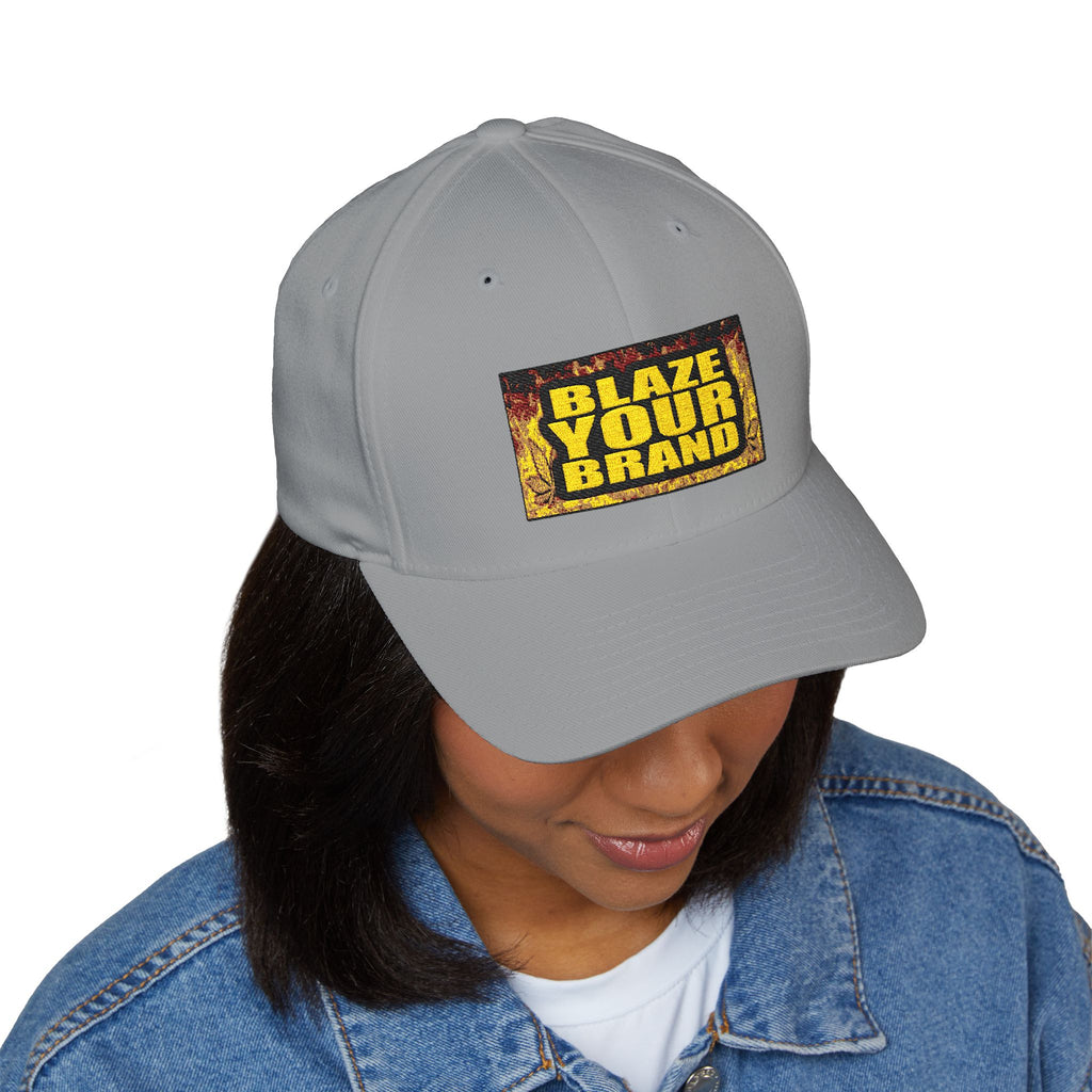 Embroidered 'Blaze Your Brand' Cap – Structured Closed-Back Baseball Hat