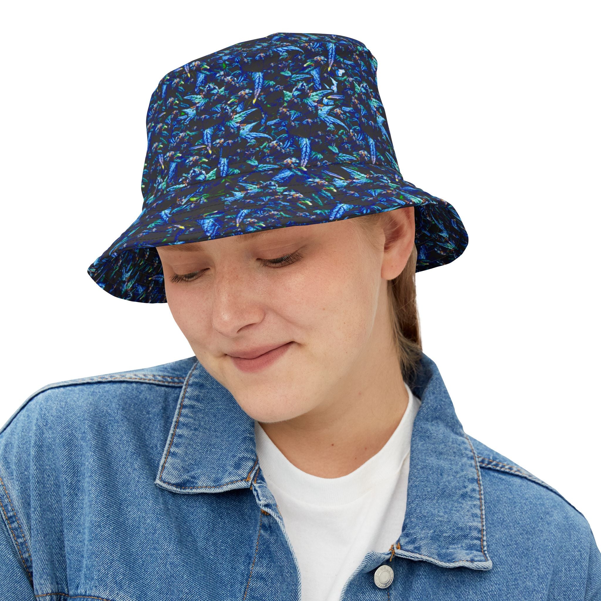 "Bahloo" Canna Camo Bucket Hat — Subtle 'If Ya Know'  DL Leaf Design