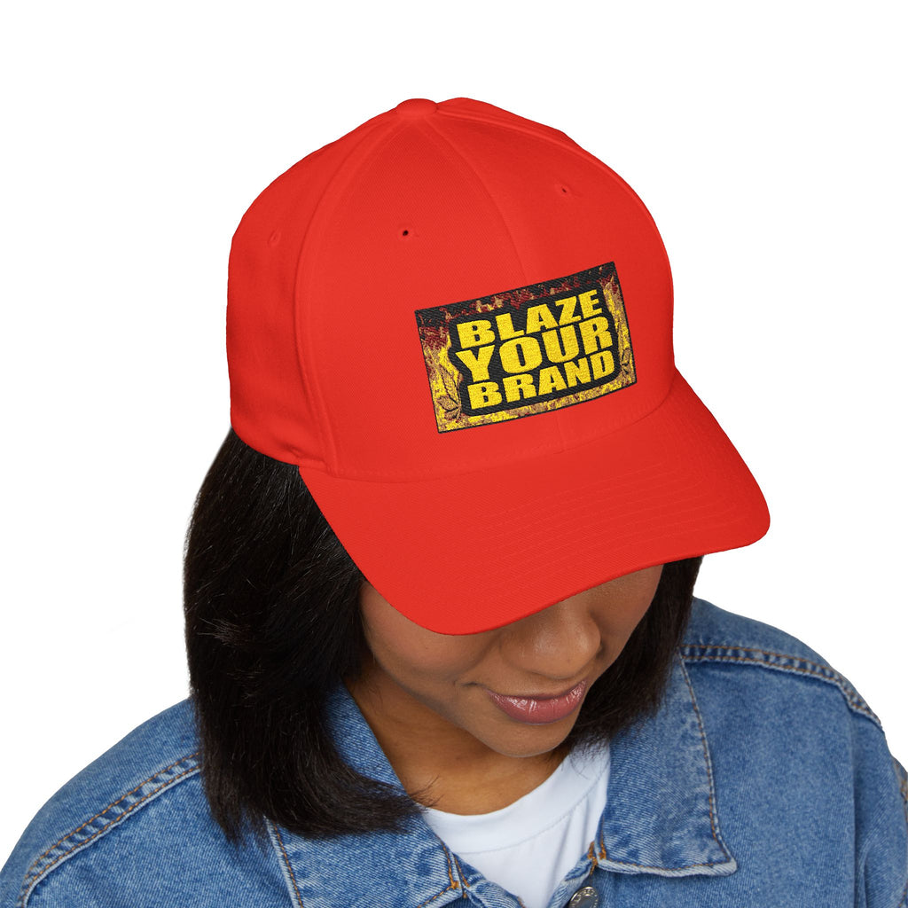 Embroidered 'Blaze Your Brand' Cap – Structured Closed-Back Baseball Hat