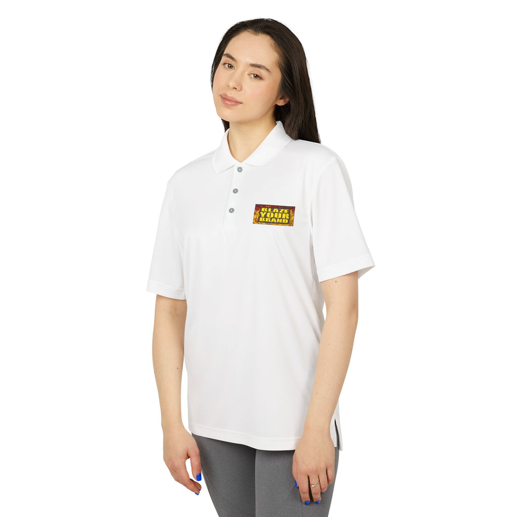 Performance Polo — 'Blaze Your Brand' Chest Logo