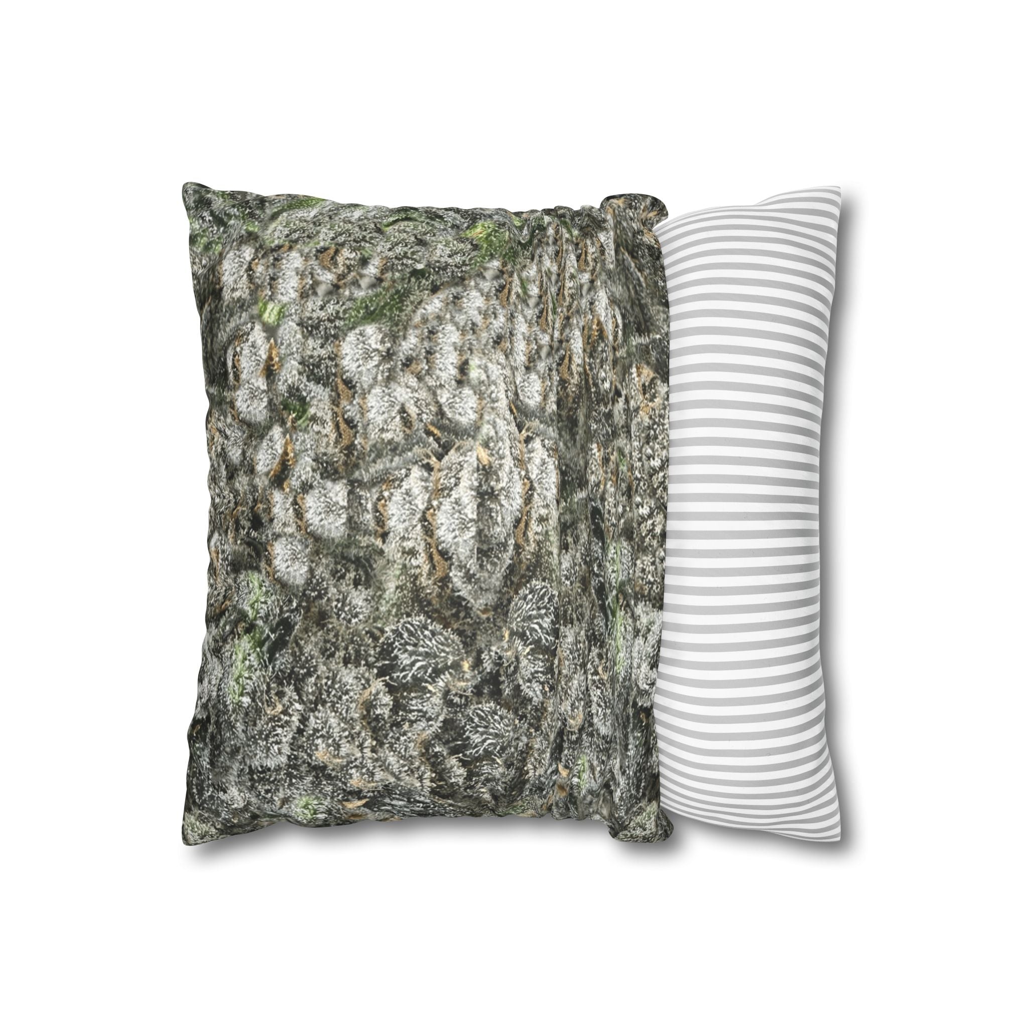 Faux Suede Pillow - Mossy Stone Texture Decorative Throw Pillowcase