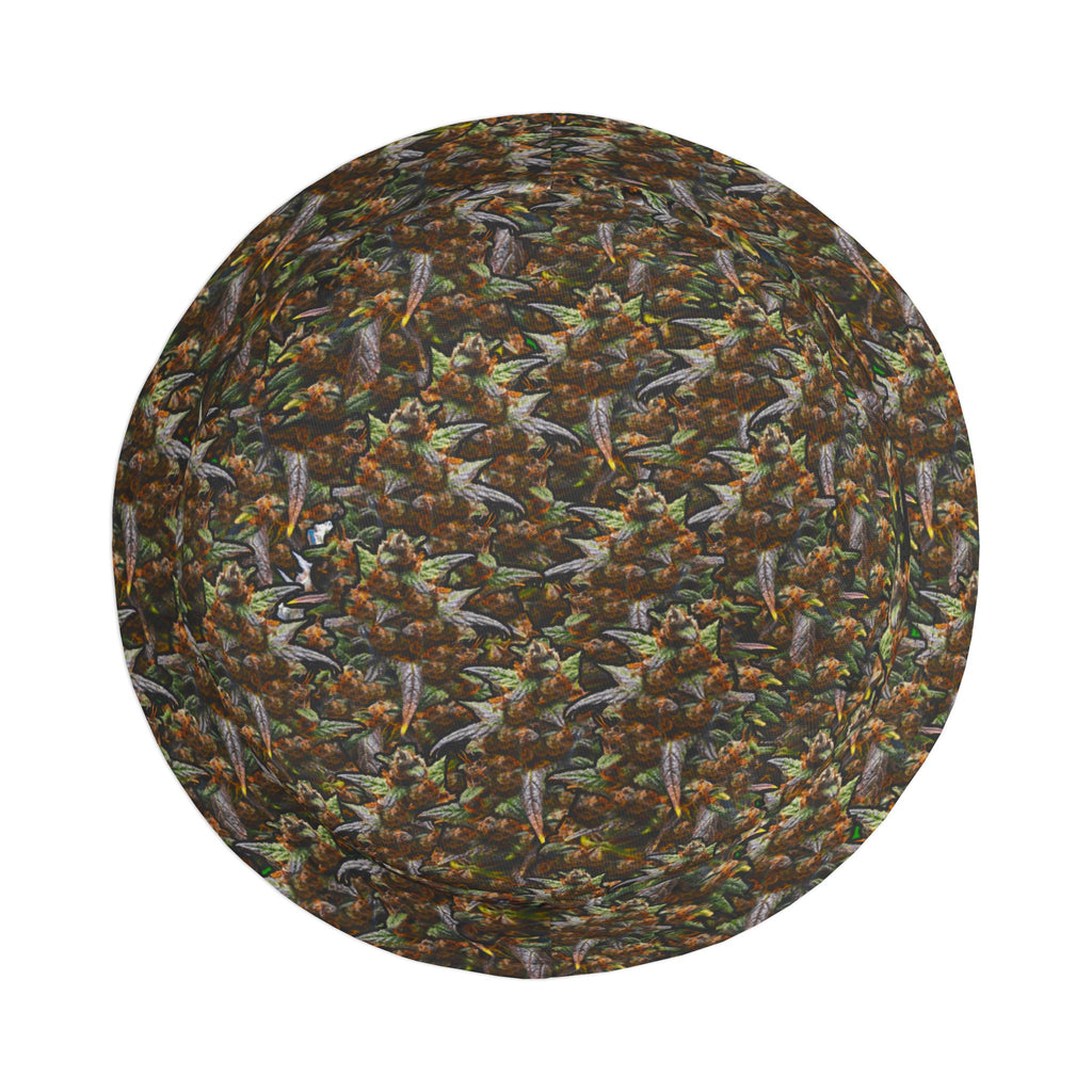 "Canna Camo" Bucket Hat — Subtle 'If Ya Know' Brown Leaf Design