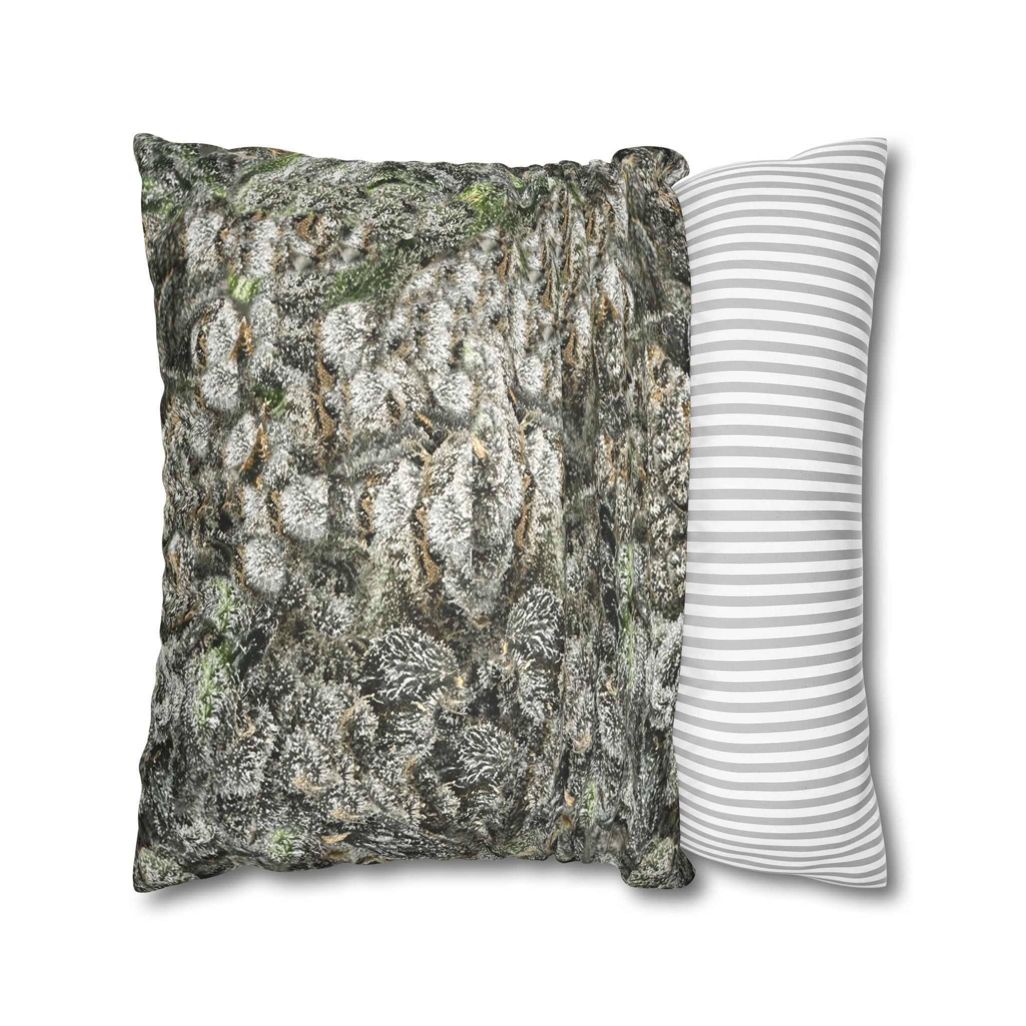 Faux Suede Pillow - Mossy Stone Texture Decorative Throw Pillowcase