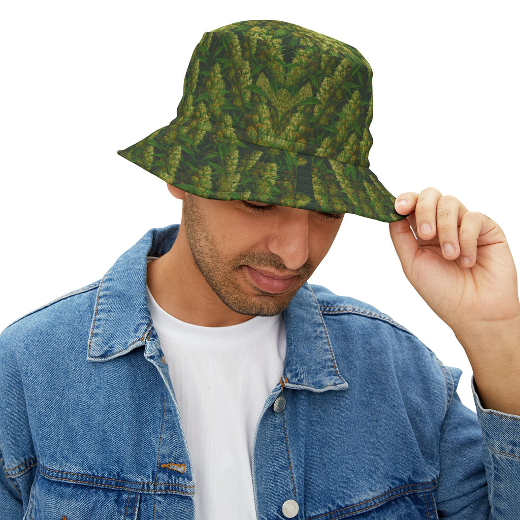 "Field of Dreams" Bucket Hat —Blooming Marijuana Plant Print