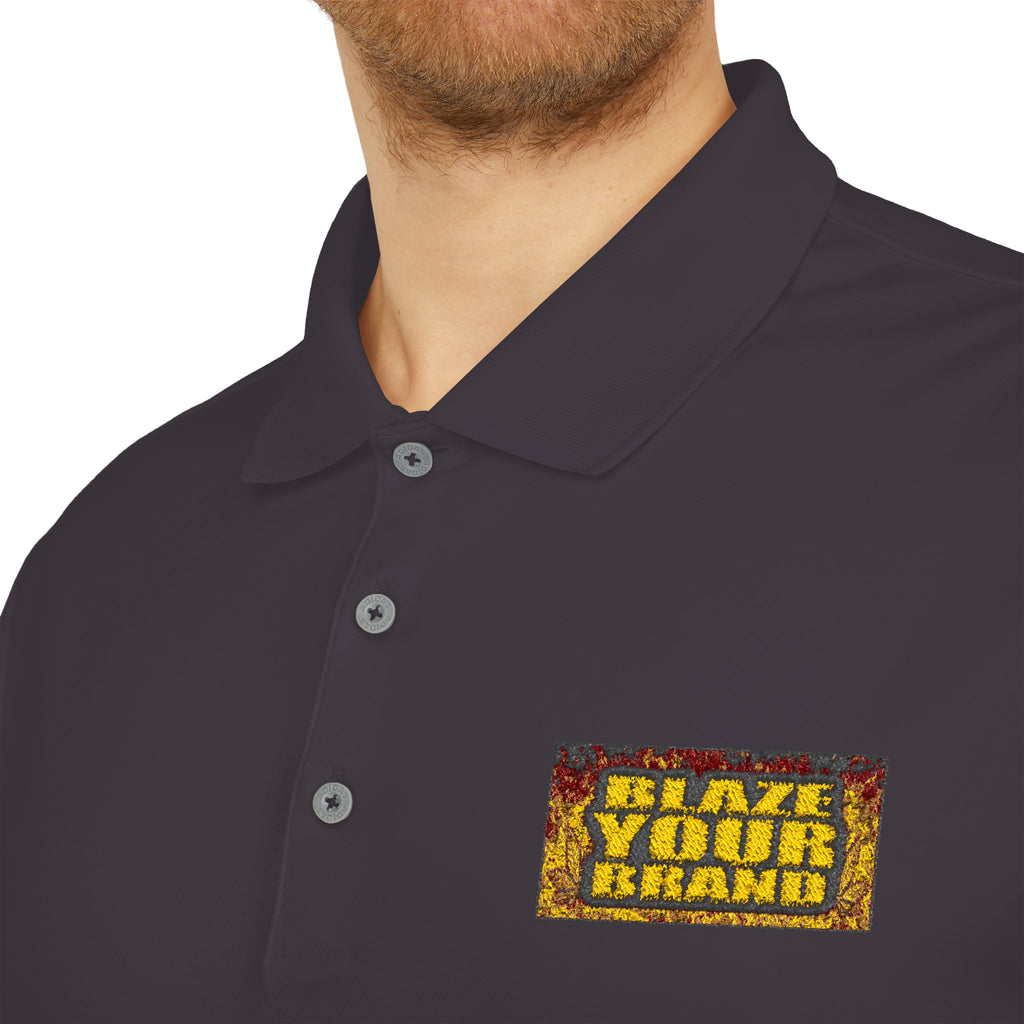 Performance Polo — 'Blaze Your Brand' Chest Logo