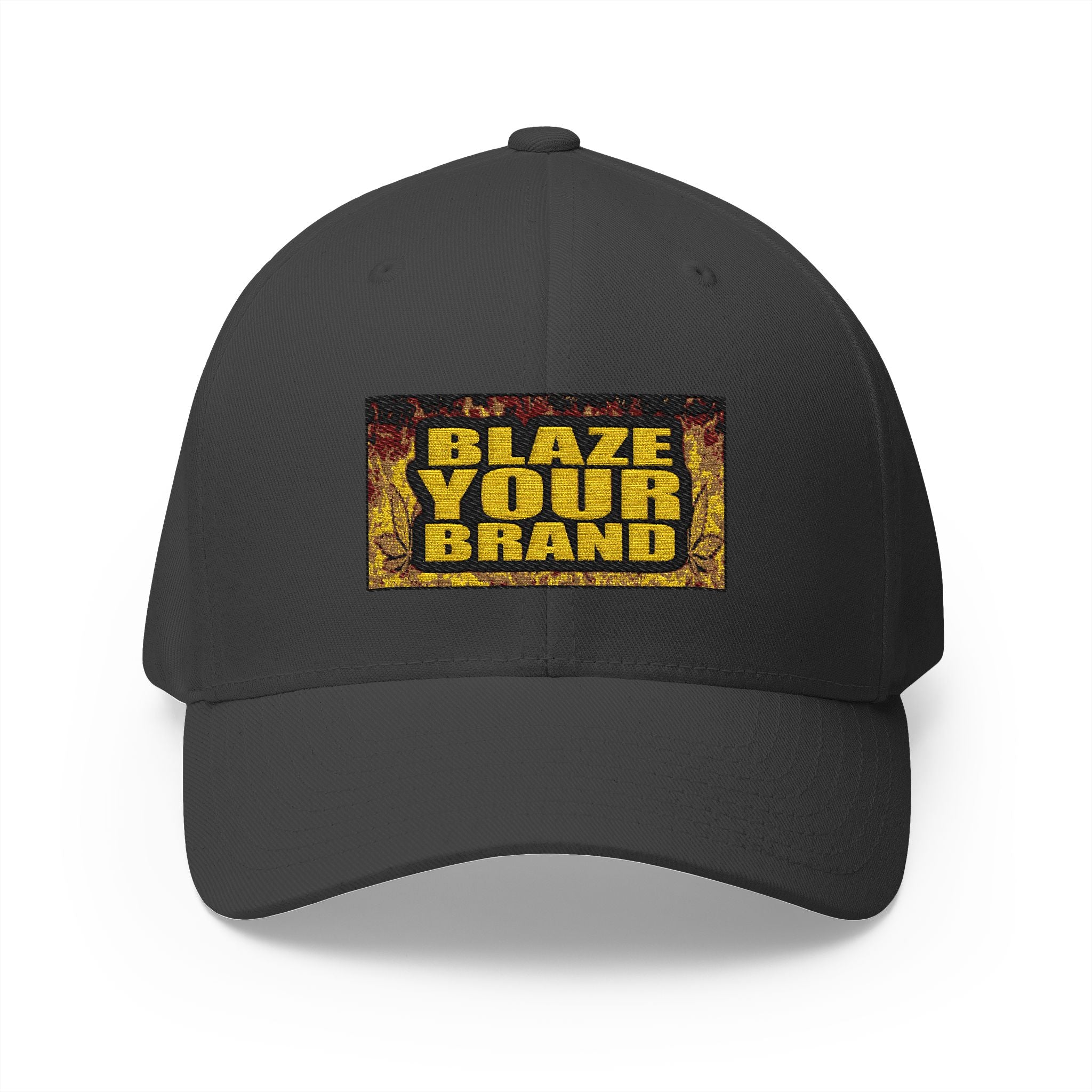 Embroidered 'Blaze Your Brand' Cap – Structured Closed-Back Baseball Hat