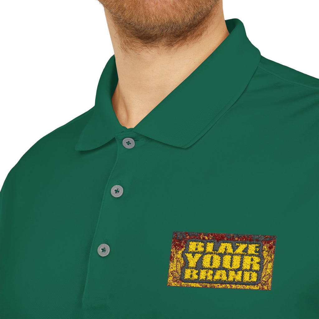 Performance Polo — 'Blaze Your Brand' Chest Logo