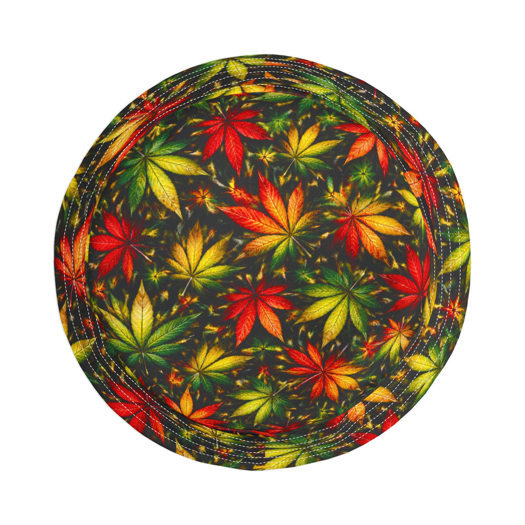 "Yes Rasta" Canna Leaf Print Bucket Hat — Colorful Reggae Cannabis Hat