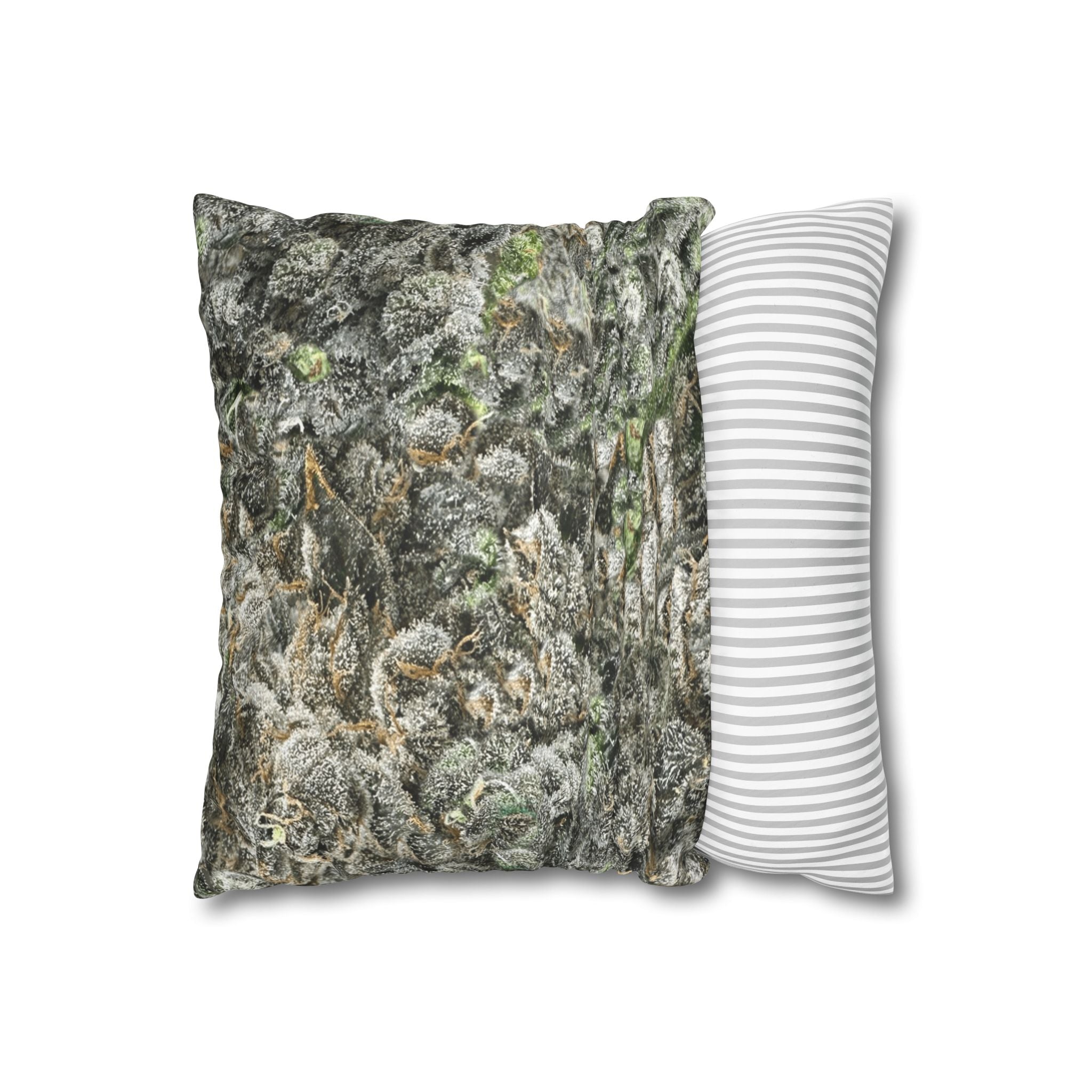 Faux Suede Pillow - Mossy Stone Texture Decorative Throw Pillowcase
